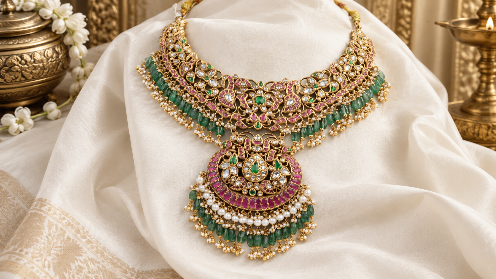 Antique Gold Necklace and Haram Designs That Never Go Out of Style