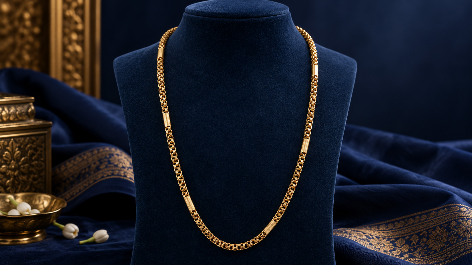 South Indian Gold Chains: Lotus Chain, Nagapadam Mala, Manga Mala and More